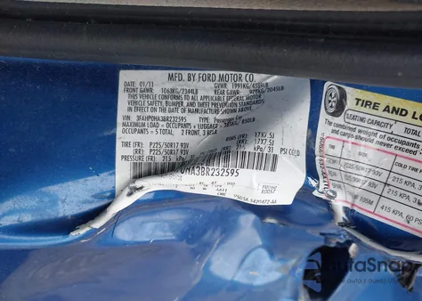 2011 Ford Fusion Se from USA, damaged, VIN 3FAHP0HA3BR232595